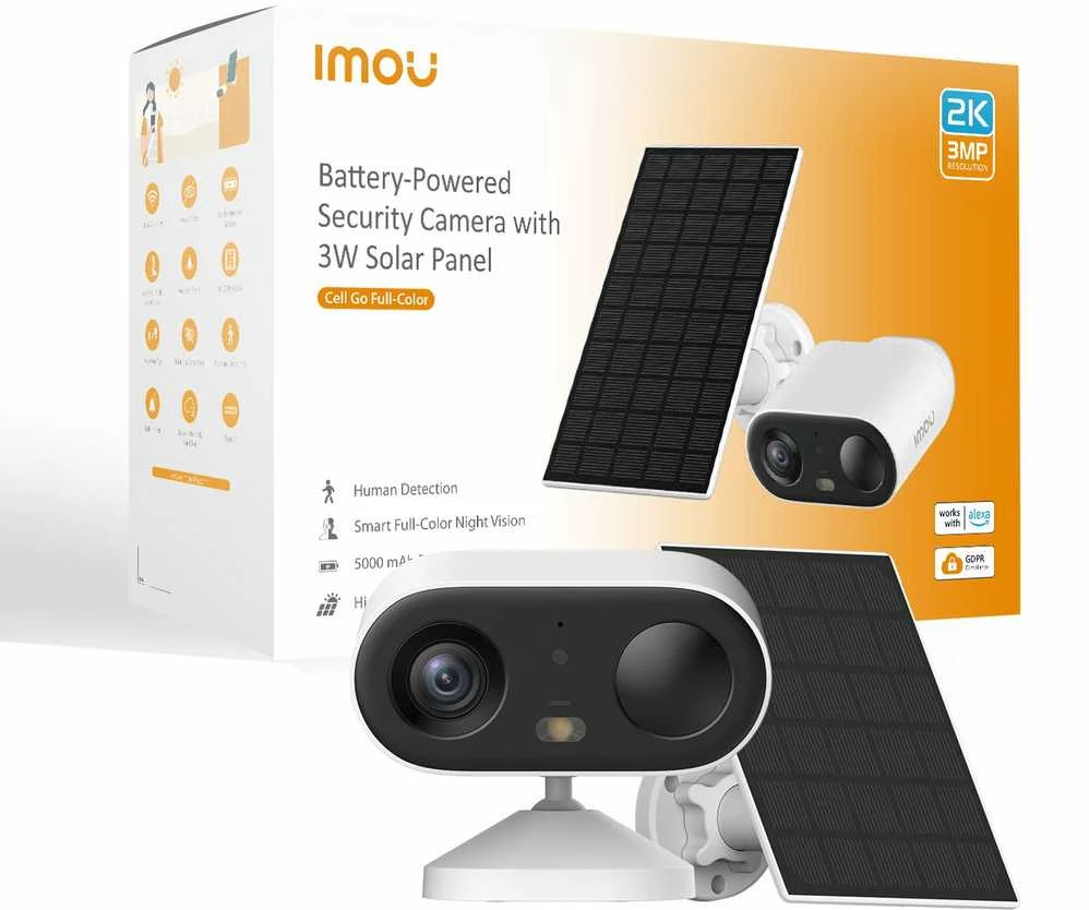 Imou išorinė stebėjimo kamera su WiFi ir saulės moduliu, 2K, naktinis spalvotas vaizdas, IP65, IPC-TB3FP-3T0WE/FSP12-TYPEC