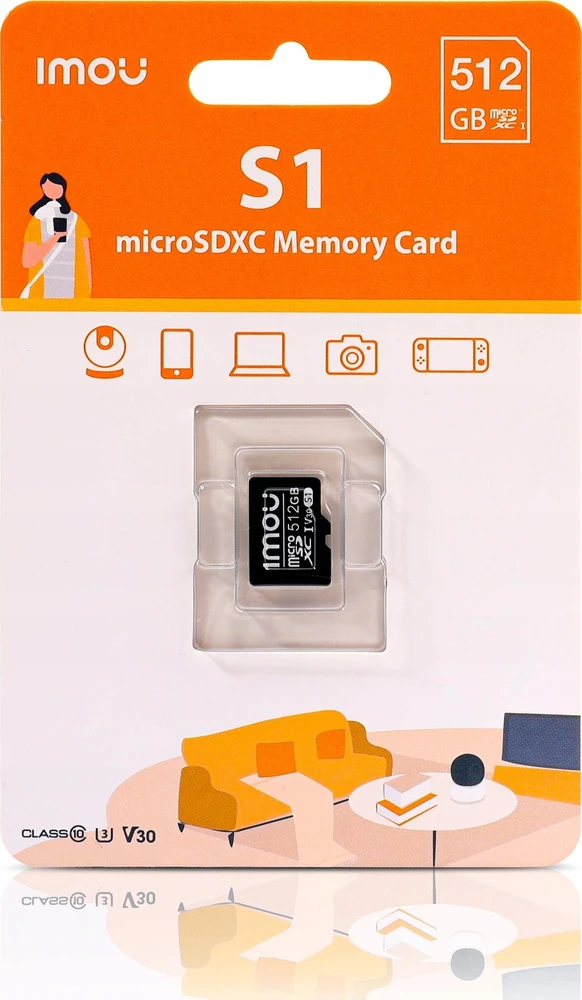 „MicroSD“ atminties kortelė, IMOU modelis ST2-512-S1, talpa 512 GB