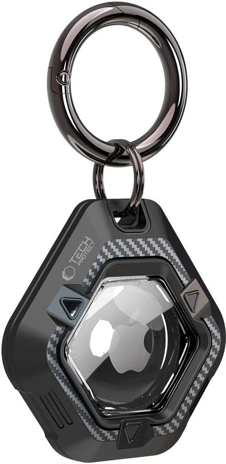 Tech-Protect Defense dėklas skirtas Apple AirTag 1/2 – juodos spalvos
