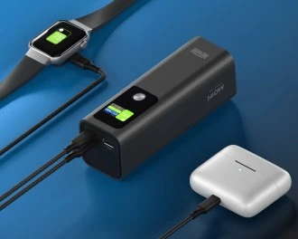 Nešiojamas Energijos Bankas - Newell Vayu 27000 mAh PD 140 W Greitas Įkrovimas, 3 Prievadai, Juoda