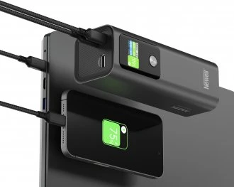 Nešiojamas Energijos Bankas - Newell Vayu 27000 mAh PD 140 W Greitas Įkrovimas, 3 Prievadai, Juoda