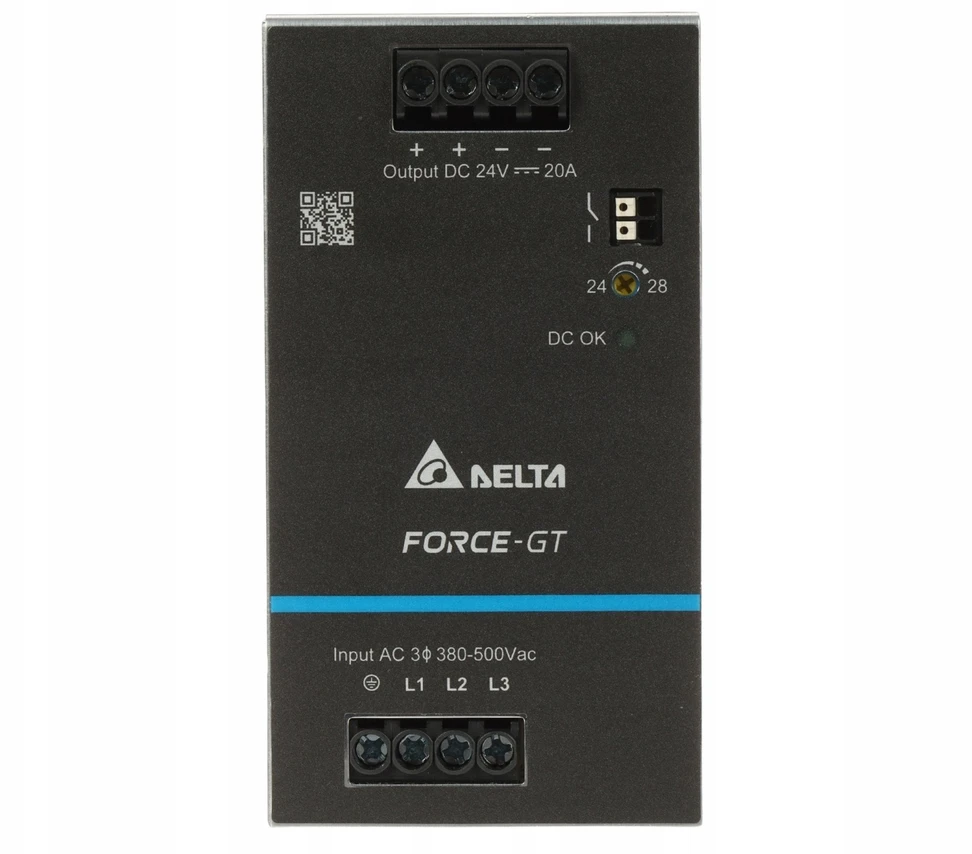IMPULSINIS MAITINTUVAS DRF-24V480W3GBA FORCE-GT (3 FAZĖS) Delta Electronics