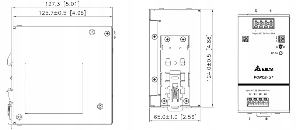 IMPULSINIS MAITINTUVAS DRF-24V480W3GBA FORCE-GT (3 FAZĖS) Delta Electronics