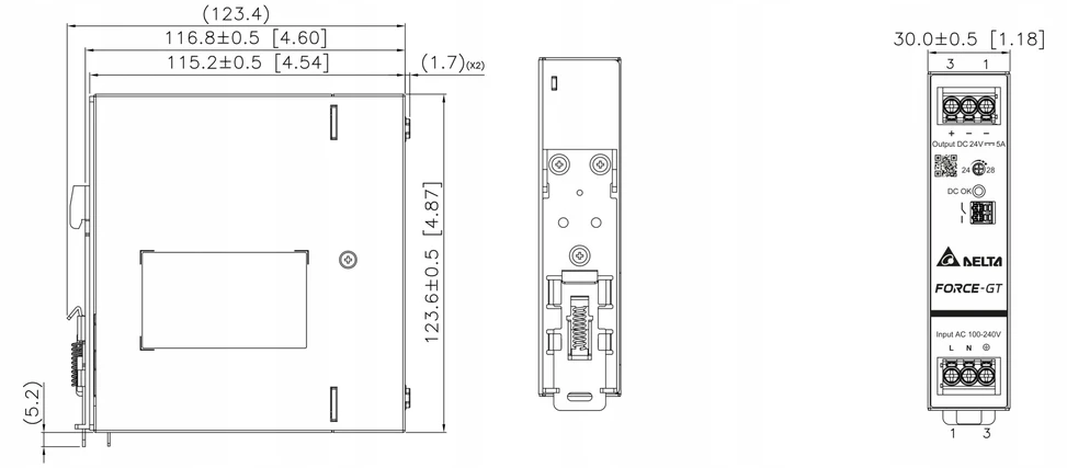 IMPULSINIS MAITINTUVAS DRF-48V120W1GBA FORCE-GT (1 FAZĖ) Delta Electronics
