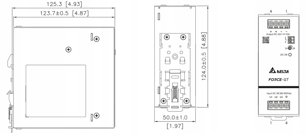 IMPULSINIS MAITINTUVAS DRF-48V240W1GBA FORCE-GT (1 FAZĖ) Delta Electronics