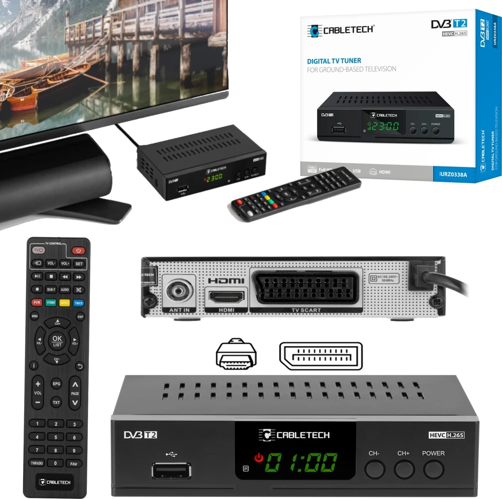 Cabletech DVB-T2 H.265 HEVC imtuvas