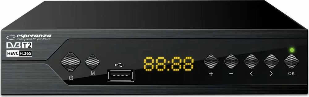 „Esperanza“ skaitmeninis imtuvas / dekoderis EV107P DVB-T2 H.265/HEVC