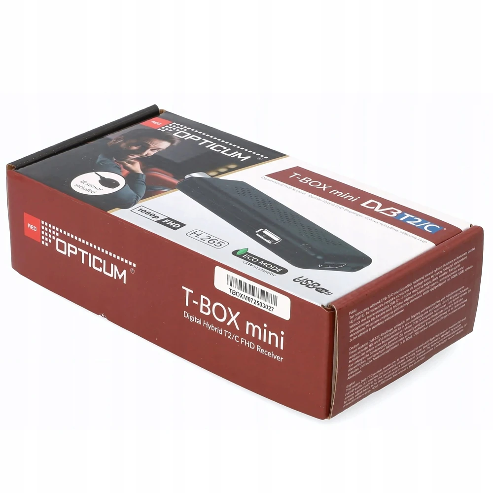 Opticum Raudona T-BOX mini DVB-T2/C H.265