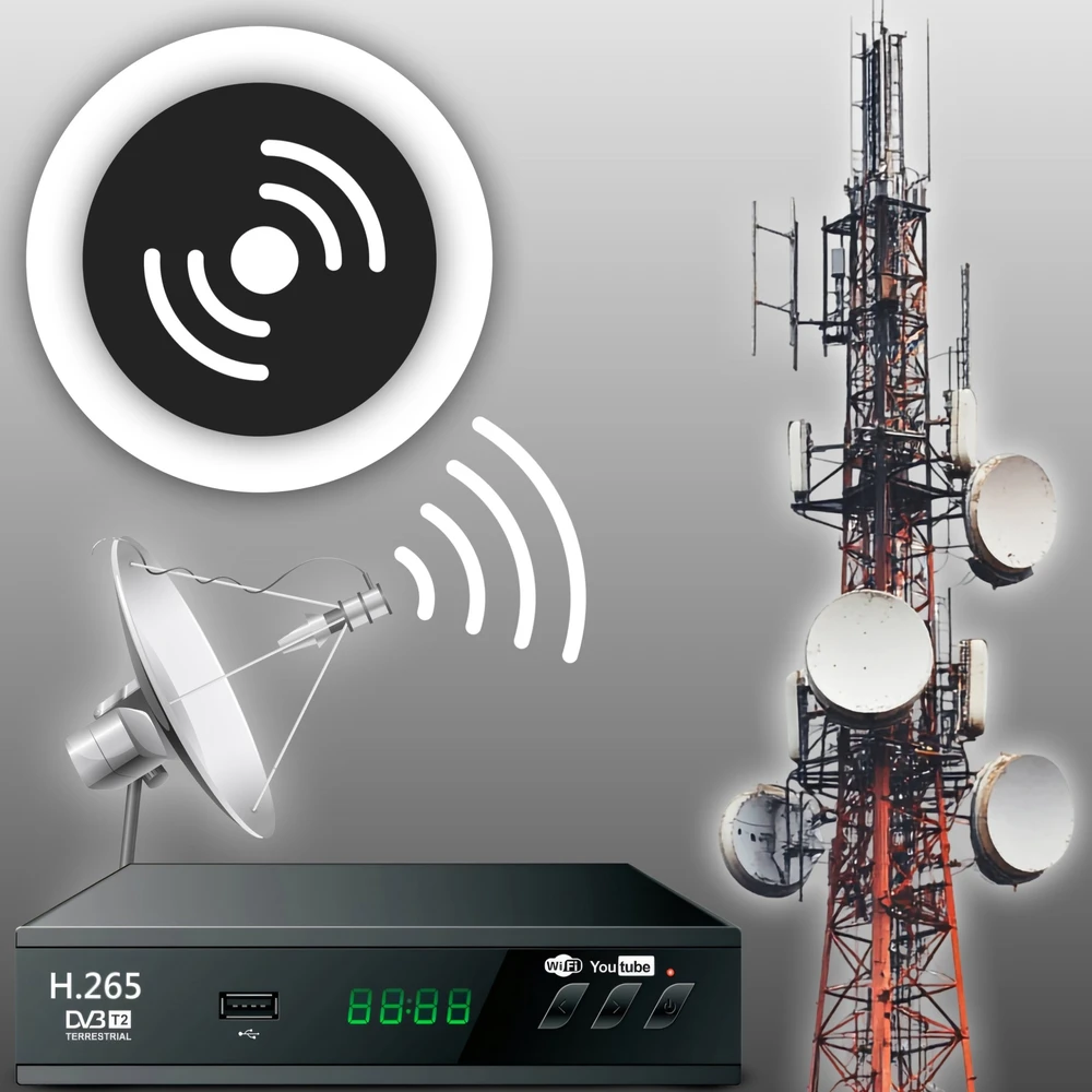 Retoo Antžeminės televizijos imtuvo dekoderis, USB 5V, „Full HD“ DVB-T2 antenos nuotolinio valdymo pultas + HDMI kabelis - ER1238