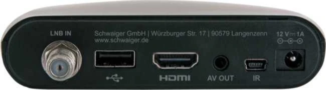 Imtuvas TV Schwaiger DVB-S2 Receiver złącze USB, FTA, juoda