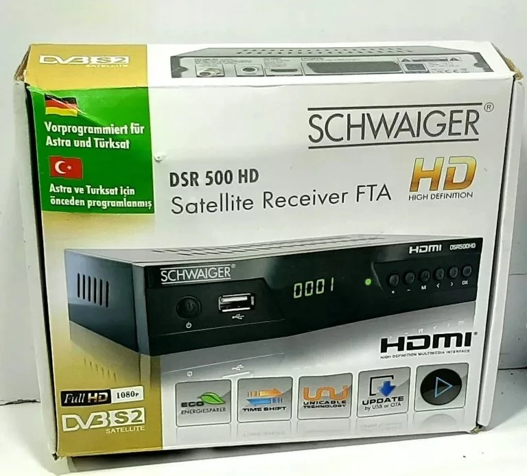 Carruzzo Schwaiger DSR500HD TV priedėlis Kabelis „Full HD“ Juoda