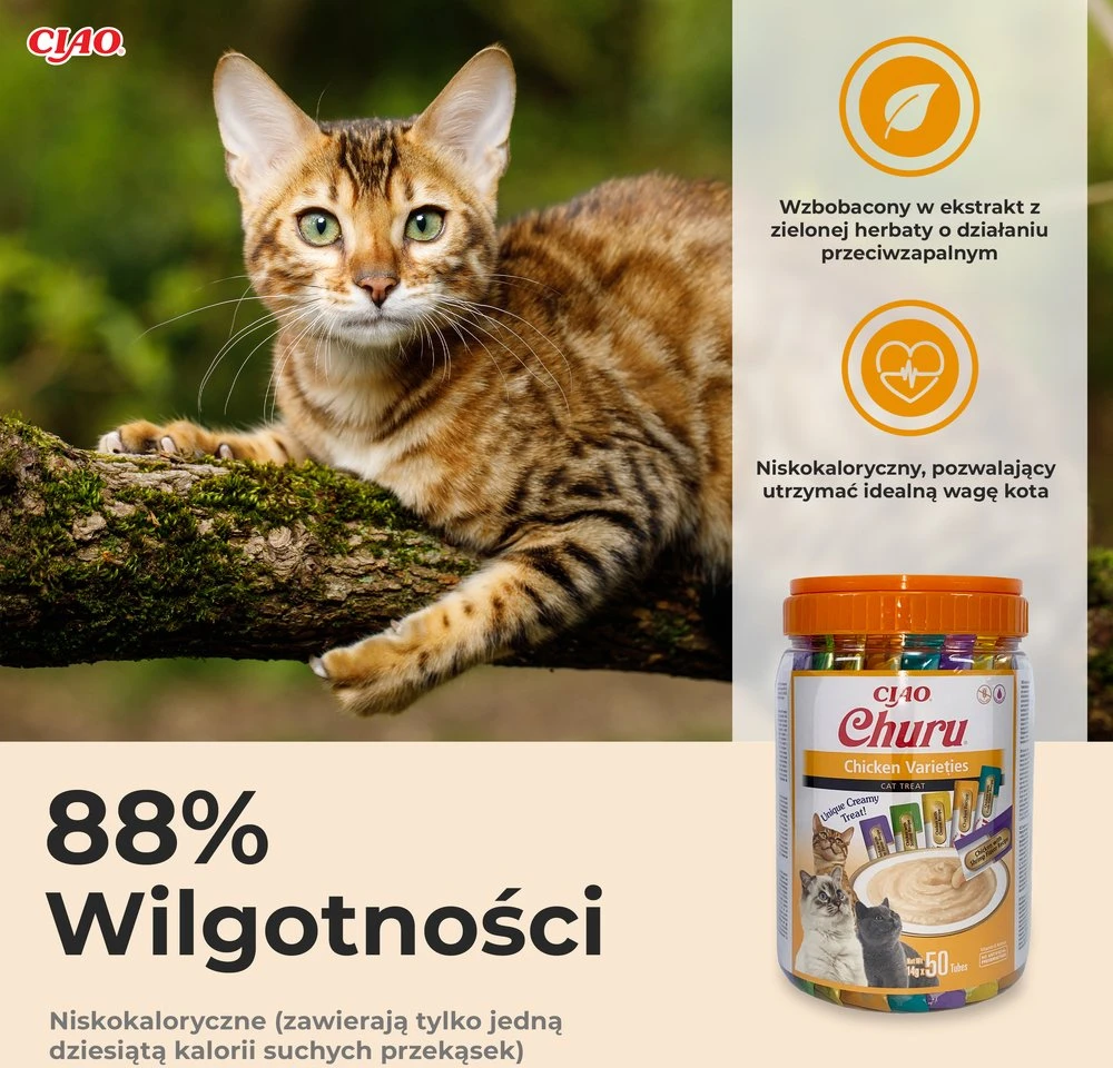 Inaba Ciao INABA Churu Varieties Chicken – skanėstas katėms – 50 x 14g