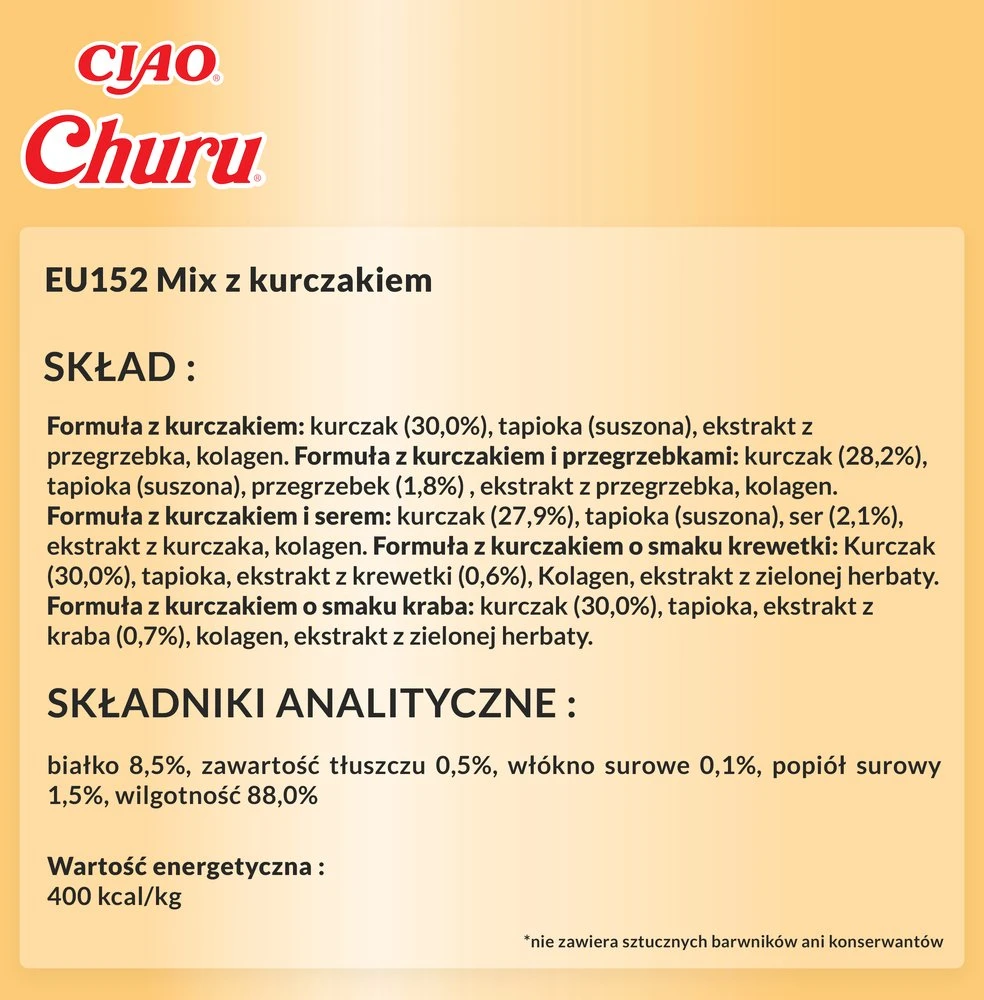 Inaba Ciao INABA Churu Varieties Chicken – skanėstas katėms – 50 x 14g