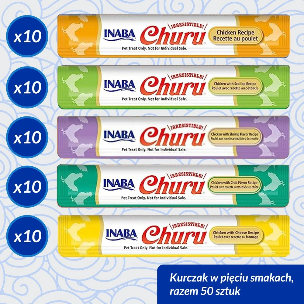 Inaba Ciao INABA Churu Varieties Chicken – skanėstas katėms – 50 x 14g