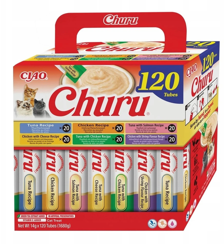 Inaba Ciao INABA Churu Tuna and vištiena mix – skanėstas katėms – 120x14g