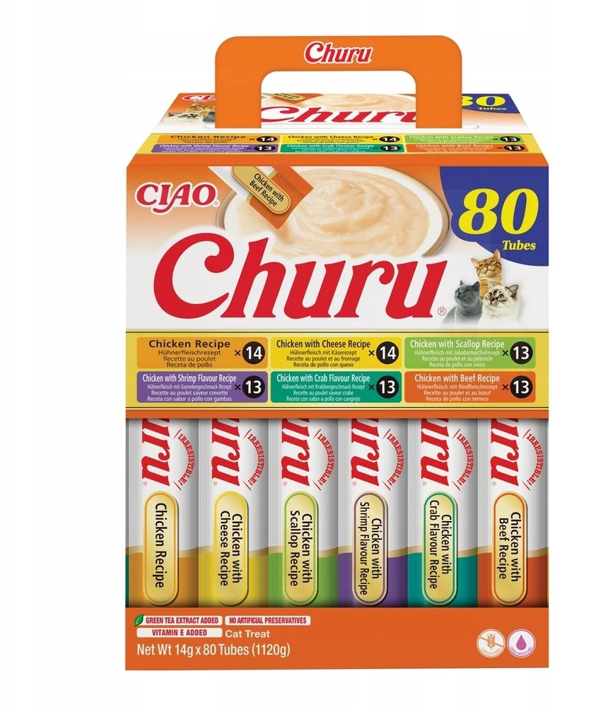 Inaba Ciao INABA Churu vištiena mix – skanėstas katėms – 80x14g