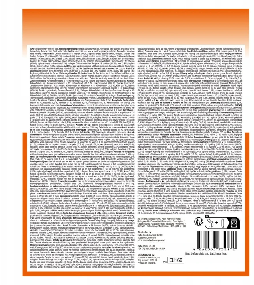 Inaba Ciao INABA Churu vištiena mix – skanėstas katėms – 80x14g