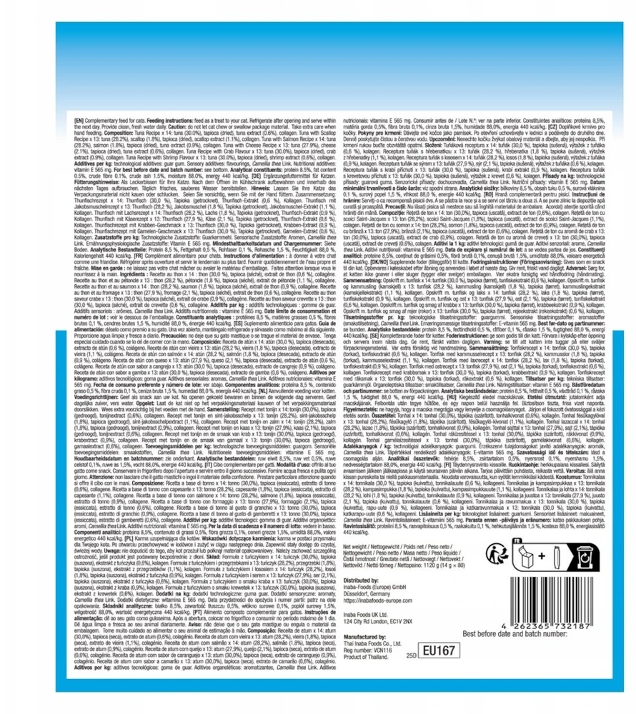 Inaba Ciao INABA Churu Tuna mix – skanėstas katėms – 80x14g