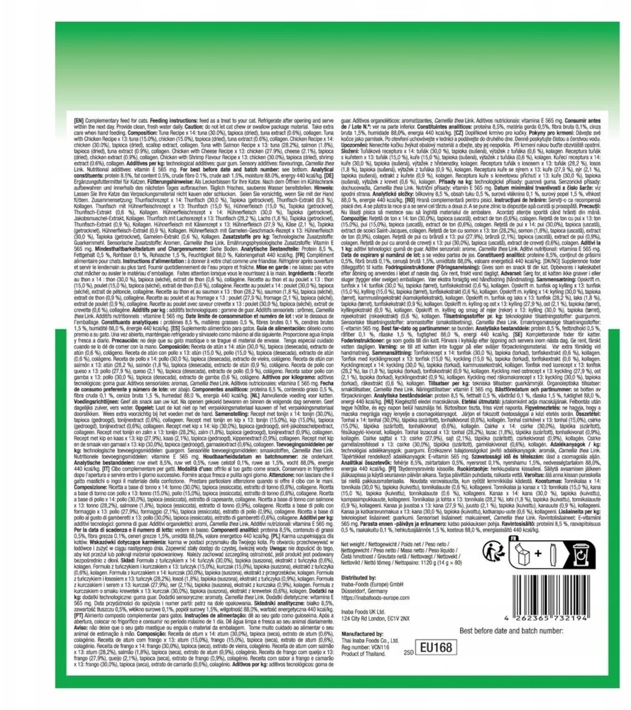 Inaba Ciao INABA Churu vištiena and tuna mix – skanėstas katėms – 80x14g