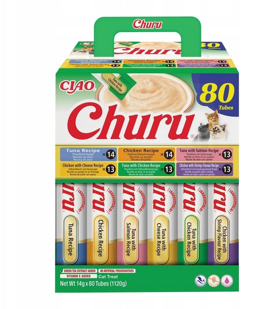 Inaba Ciao INABA Churu vištiena and tuna mix – skanėstas katėms – 80x14g