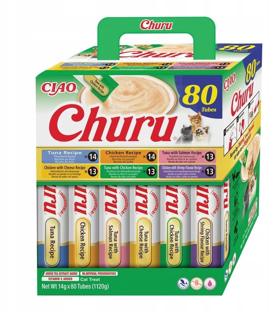 Inaba Ciao INABA Churu vištiena and tuna mix – skanėstas katėms – 80x14g