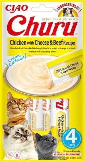 INABA CAT CHURU VARIETIES - vištienos - kačių skanėstai 60 x 14 g