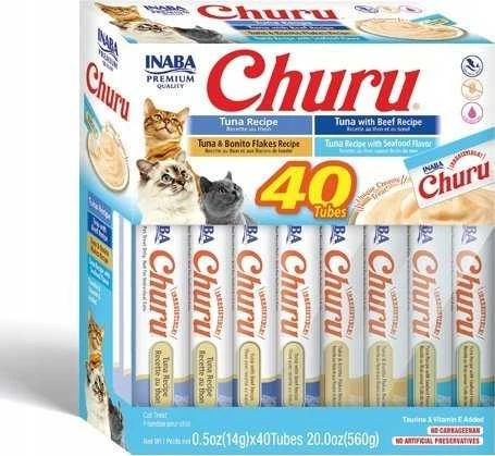 INABA CAT CHURU VARIETIES tuno skanėstas katėms 40x14 g