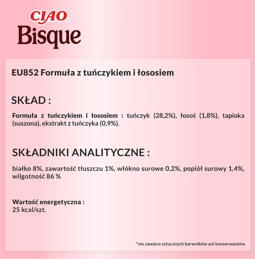 Katės skanėstai - INABA Ciao Bisque Tunas su Lašiša 40 g
