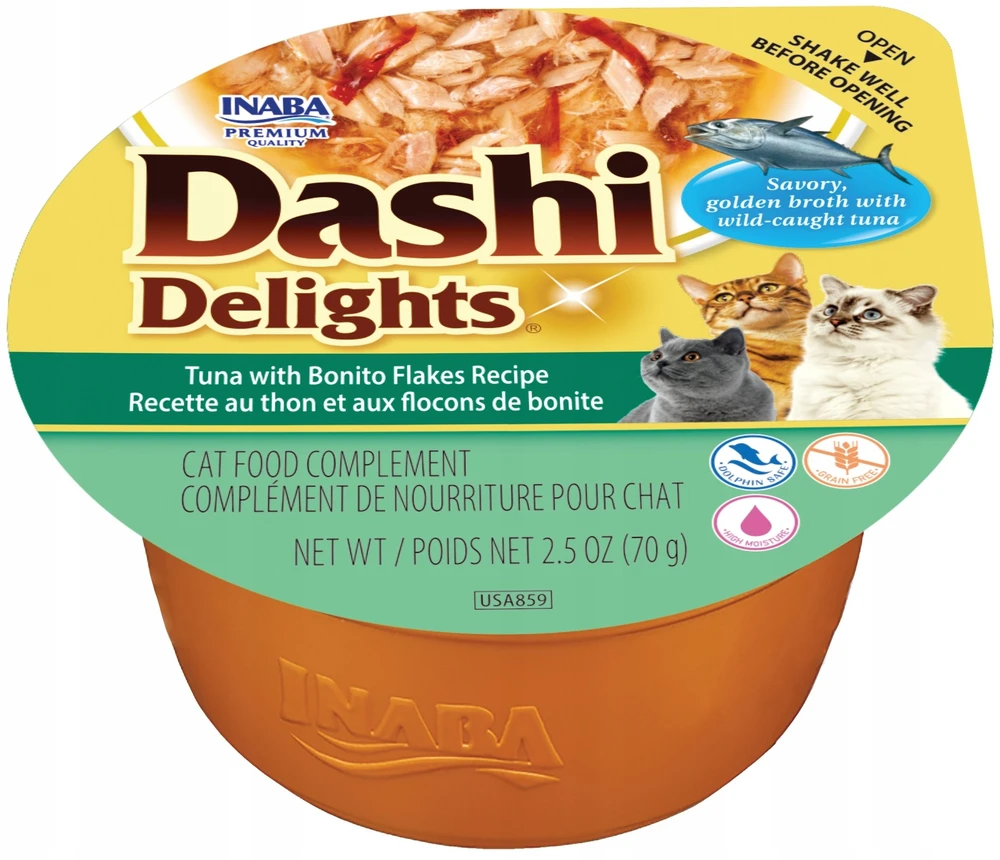 Inaba CIAO Dashi Delights tunas su džiovinta žuvimi šilkiniame sultinyje,70g