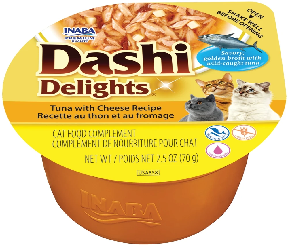 Inaba Ciao INABA Dashi Delights Tuna with cheese recipe – šlapias kačių maistas – 70g