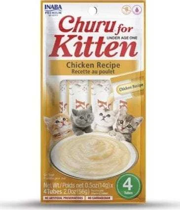 INABA Churu Kitten Chicken - skanėstas katėms - 4x14 g