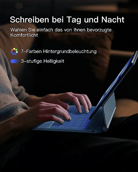Mėlyna inateck Klaviatūra HĂĽlle fĂĽr iPad 10" QWERTZ mėlynas