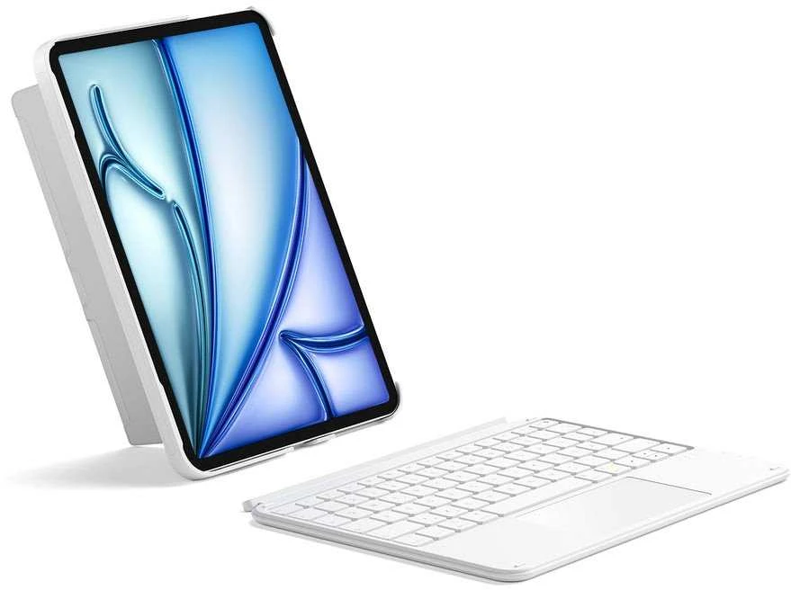 Inateck „iPad 11“ ir „iPad Air 4–6“ klaviatūros „iPad“ ir „iPad Air“ su „Com“ QWERTZ klaviatūra, balta