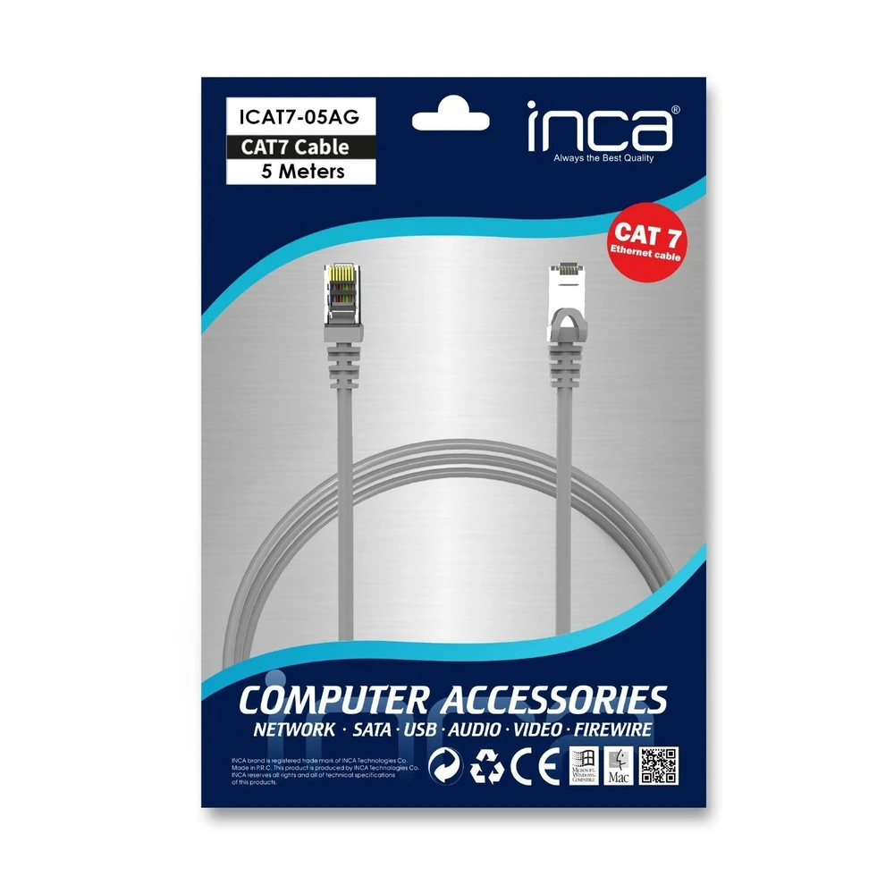 Inca INCA eterneto kabelis ICAT7-05AG S/FTP1 23 AWG CAT7 kabelis 5 m