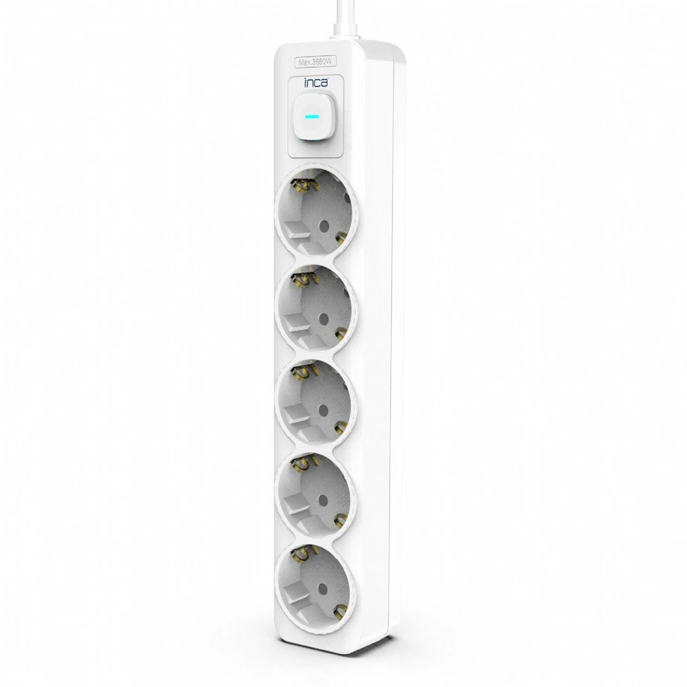 Inca INCA ilgintuvas IPW-44GB 5 lizdų, LED Anz. balta 1,5 m