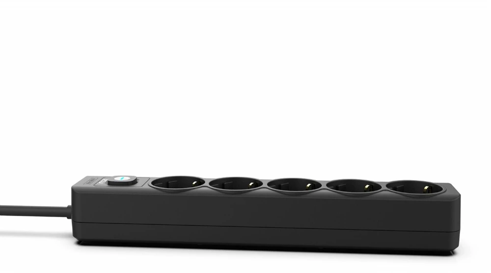 Inca INCA ilgintuvas IPW-44SY 5 lizdų, su LED apšvietimu. Juoda 1,5 m