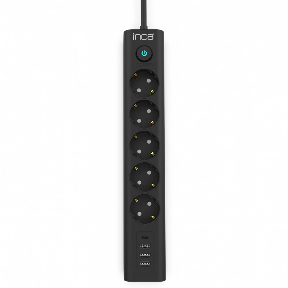 Inca INCA maitinimo blokas IPW-44TU 5 lizdų 3xUSB-A+1xUSB-C 1.5m