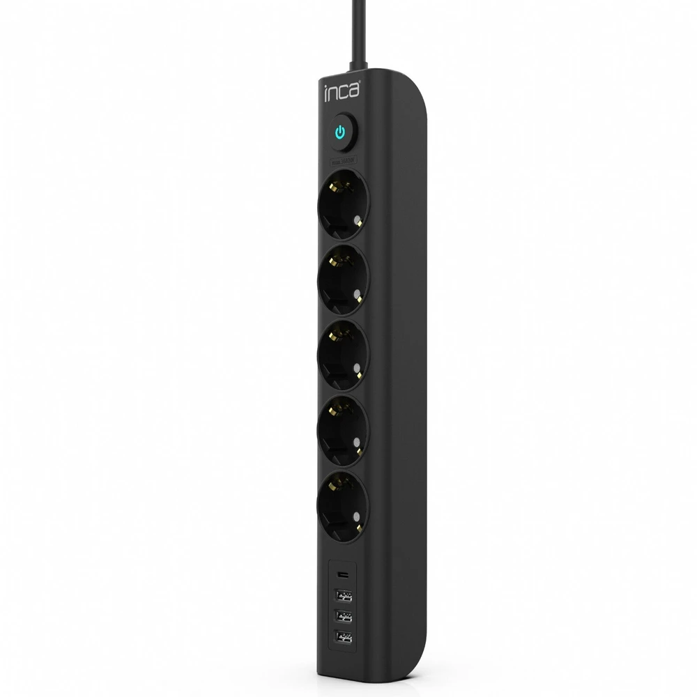 Inca INCA maitinimo blokas IPW-44TU 5 lizdų 3xUSB-A+1xUSB-C 1.5m