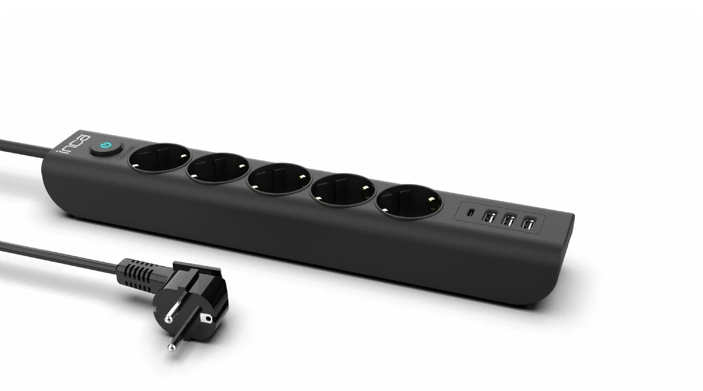 Inca INCA maitinimo blokas IPW-44TU 5 lizdų 3xUSB-A+1xUSB-C 1.5m