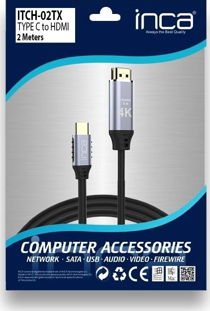 Inca ITCH-02TX USB-C į HDMI kabelis pakuotėje