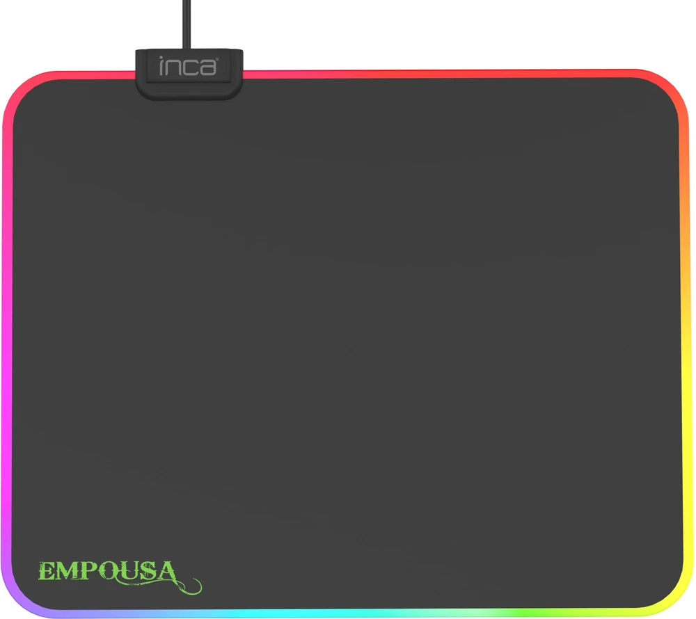 Kilimėlis Inca Gaming Speed 320x270x3 mm RGB 7 LED Juodas (IMP-024)