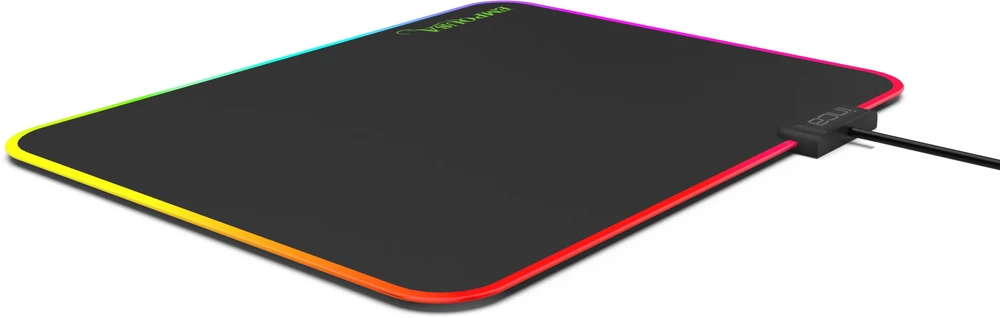 Kilimėlis Inca Gaming Speed 320x270x3 mm RGB 7 LED Juodas (IMP-024)