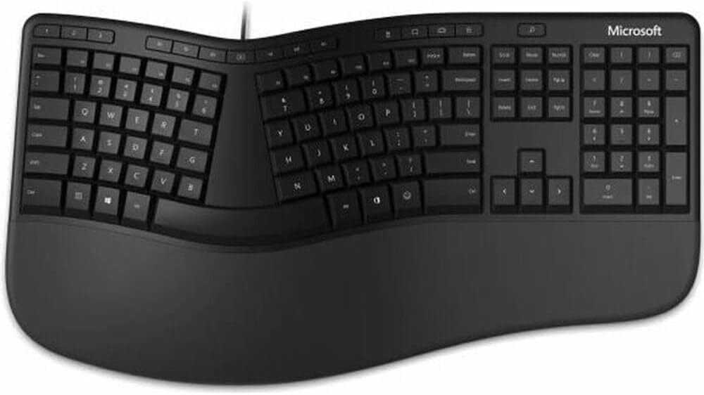 Microsoft ERGONOMIC Klaviatūra BE LAYOUT - AZERTY Juodas BE LAYOUT