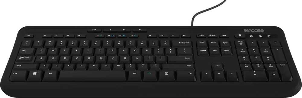 Incase Klaviatūra su laidu 600 EN-UK LAYOUT - QWERTY Juodas UK LAYOUT