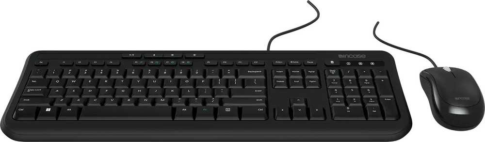 Klaviatūra Incase su laidu DESKTOP 600 EN-UK LAYOUT - QWERTY Juodas UK LAYOUT