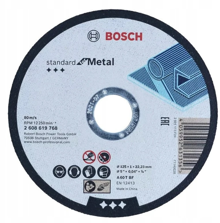 Bosch Pjov.diskas metalui 100x125x1x22.23mm