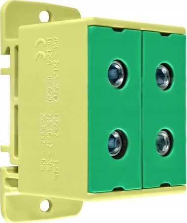 Incobex Elplast ENE-00172 2 bėgių bėgio jungtis 35 mm2 geltonai žalia ZGX-2x35 geltonai žalia ENE-00172
