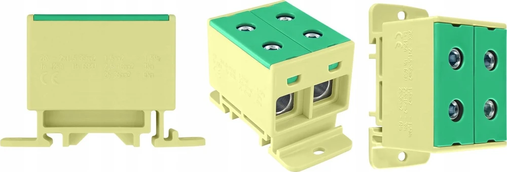 Incobex Elplast ENE-00172 2 bėgių bėgio jungtis 35 mm2 geltonai žalia ZGX-2x35 geltonai žalia ENE-00172