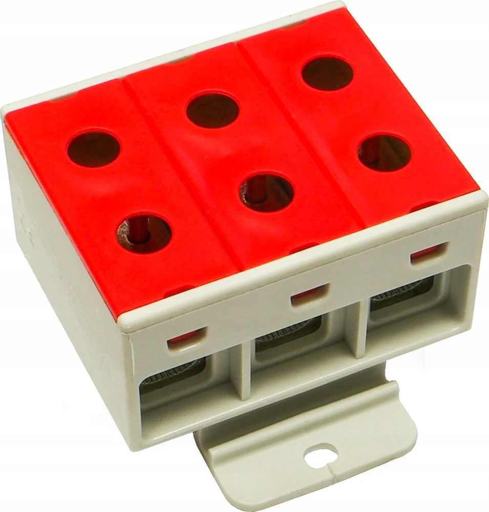Incobex Elplast ENE-00207 3 bėgių bėgio jungtis 50 mm² pilka ZGX 3x50 raudona 2 versija ENE-00207