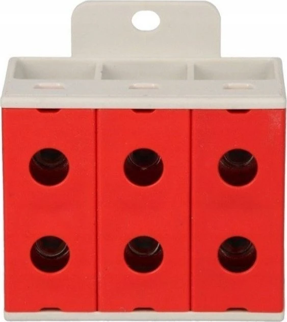 Incobex Elplast ENE-00207 3 bėgių bėgio jungtis 50 mm² pilka ZGX 3x50 raudona 2 versija ENE-00207